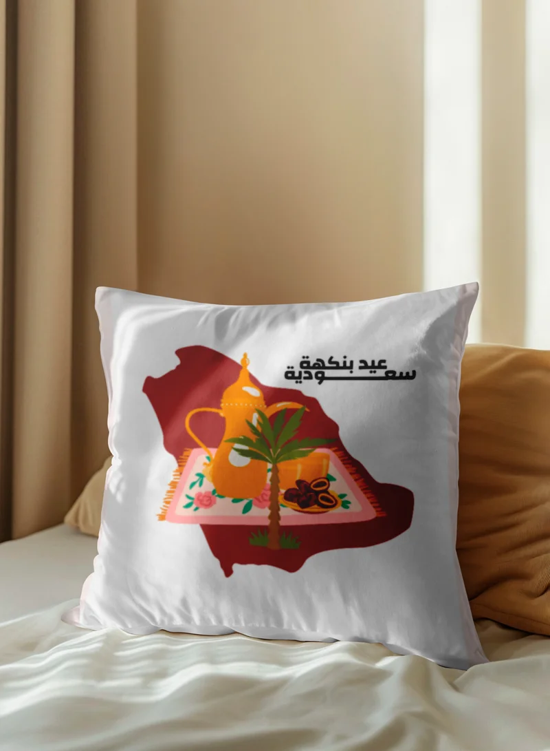 لوحة غطاء وسادة من البوليستر بتصميم عيد بنكهة سعودية